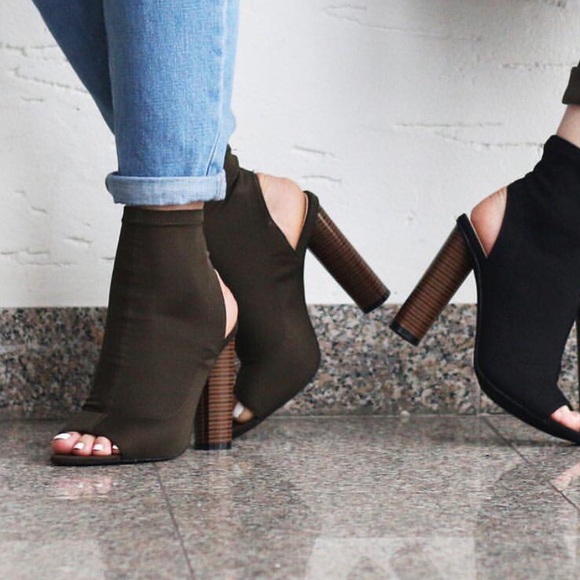 Public Desire Aliah peep toe booties - Picture 1 of 8